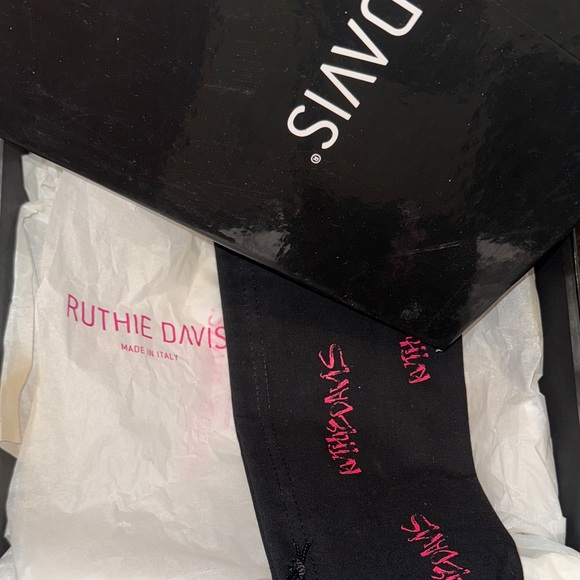 Ruthie Davis Popsicle Croc Brown and Green Peep-Toe Heels - Picture 5 of 5